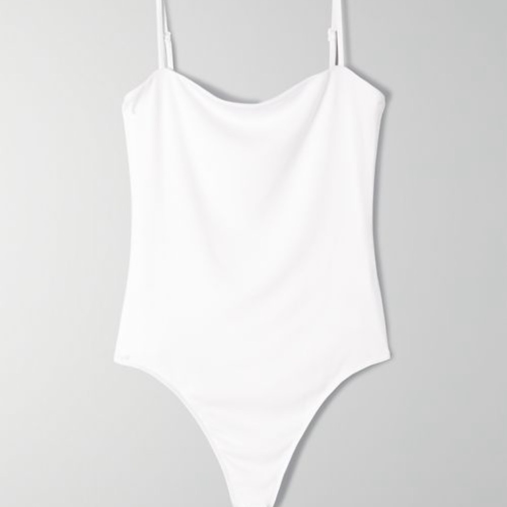Sunday Best White Ribbed Bodysuit